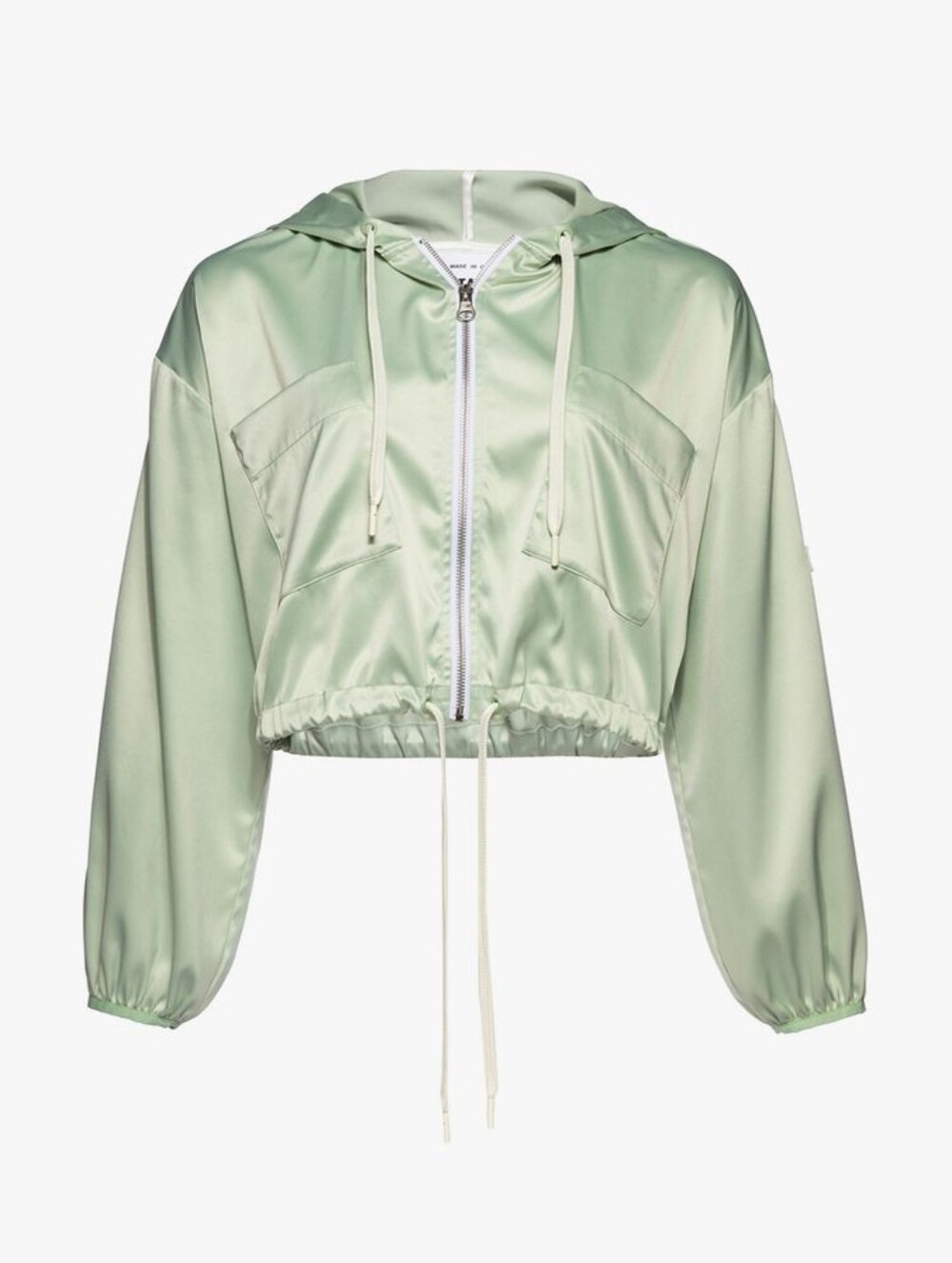 New Balance X Staud Cropped Zipped Shiny Jacket Hooded Size XS